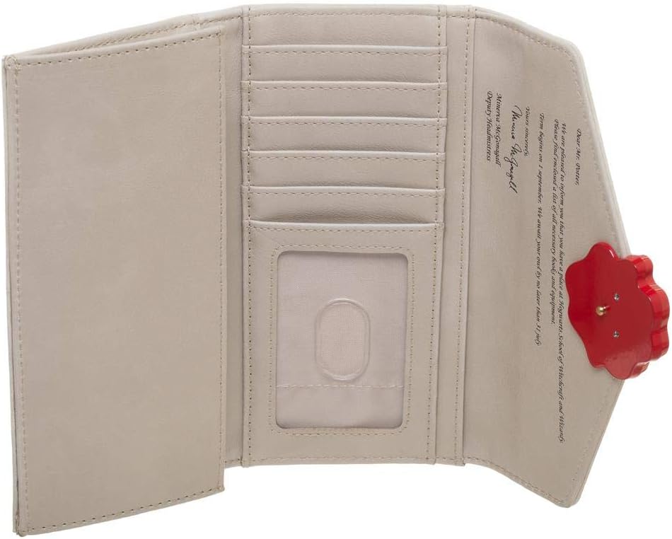 HOTBioworld Hogwarts Letter w/Crest Seal One Size Fits Most Faux Leather Wallet