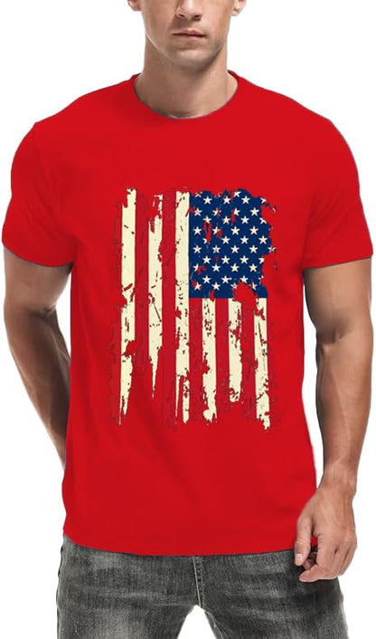 HOTMens Air Force Patriotic Shirts American Flag T-Shirt 4th of July Short Sleeve USA Memorial Day Tee Tops