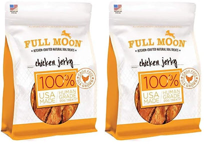 HOTFull Moon® Chicken Jerky Dog Treats 12 oz | Human Grade, No corn, No wheat, No soy, Glycerin Free, Made in the USA