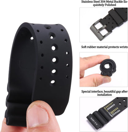 HOT22mm Silicone Watch Band Compatible with Citizen smart gen2 diver DAL1BP Men's Sport Waterproof Dive Strap Bracelet Watch Accessories