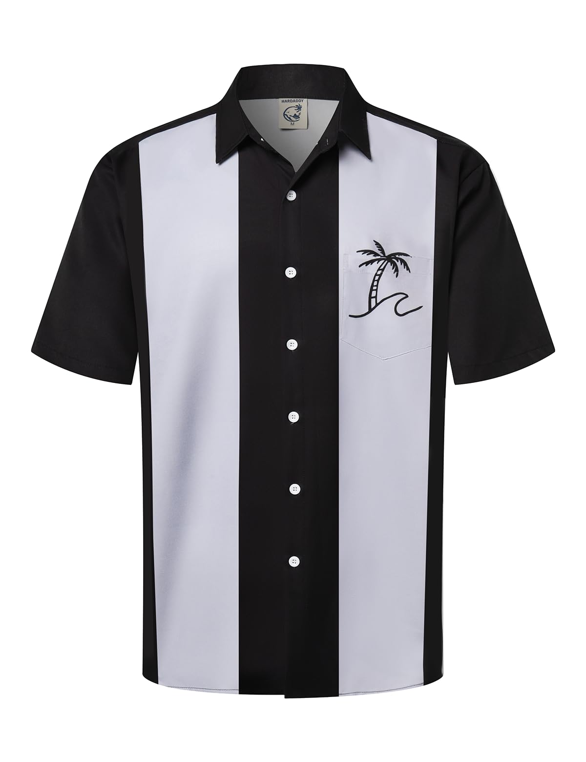 HOTHardaddy Men's Vintage Bowling Shirt Short Sleeve Button Down Hawaiian Summer Beach Printed Casual Shirts