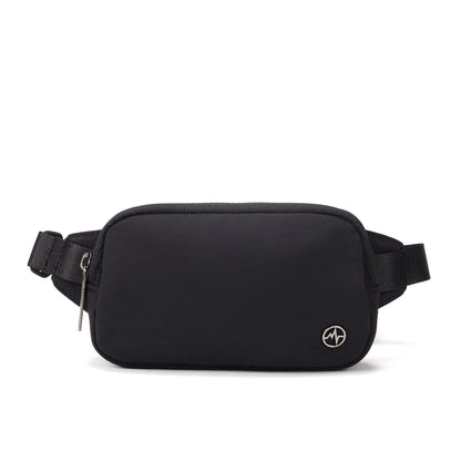 HOTPander Mini Belt Bag – Ultra Compact, Fits 6.7” Phone, Lipstick, Earbuds, Essentials, Small Crossbody Waist Purse, Black Onyx