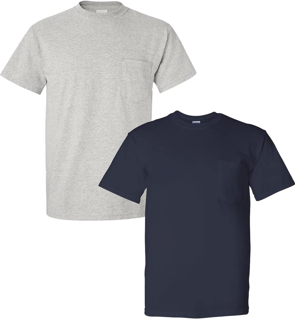 HOTGildan Adult Ultra Cotton T-Shirt with Pocket, Style G2300, 2-Pack