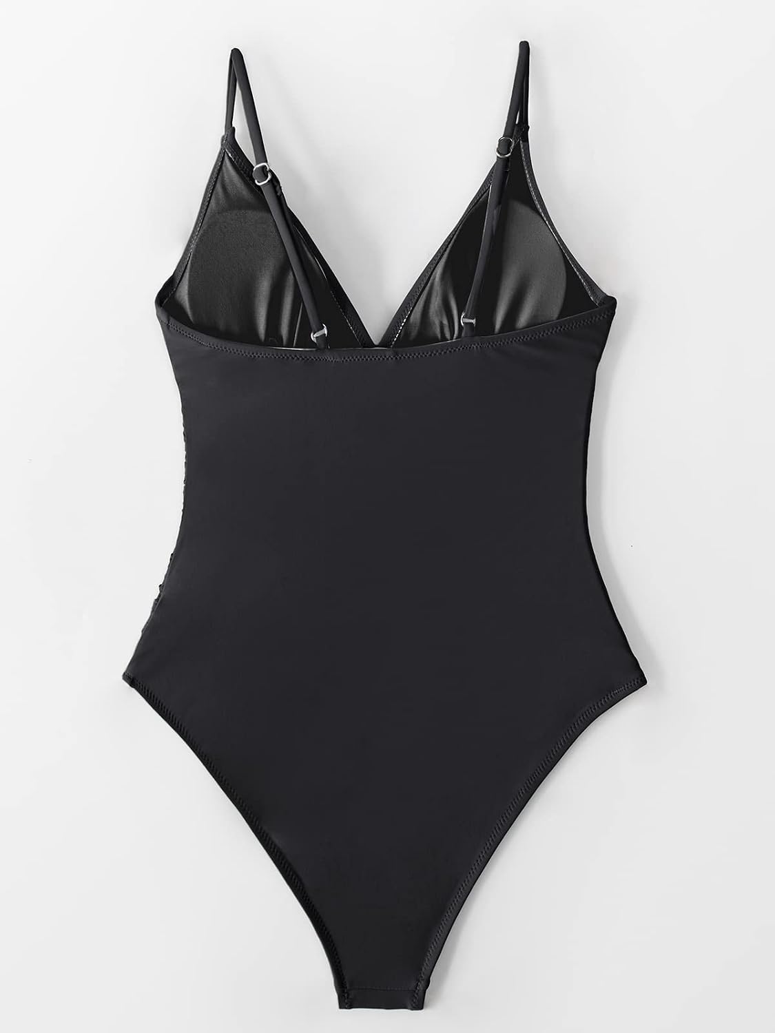 HOTCUPSHE Women's One Piece Swimsuit Tummy Control V Neck Bathing Suits | Adjustable Spaghetti Straps,Soft Removable Cups,Modest Bathing Suit For Vacation And Beach,Pool Side