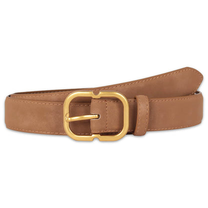 HOTAurolran Women's Leather Belt with Buckle - Ideal for Dresses, Jeans, and Coats