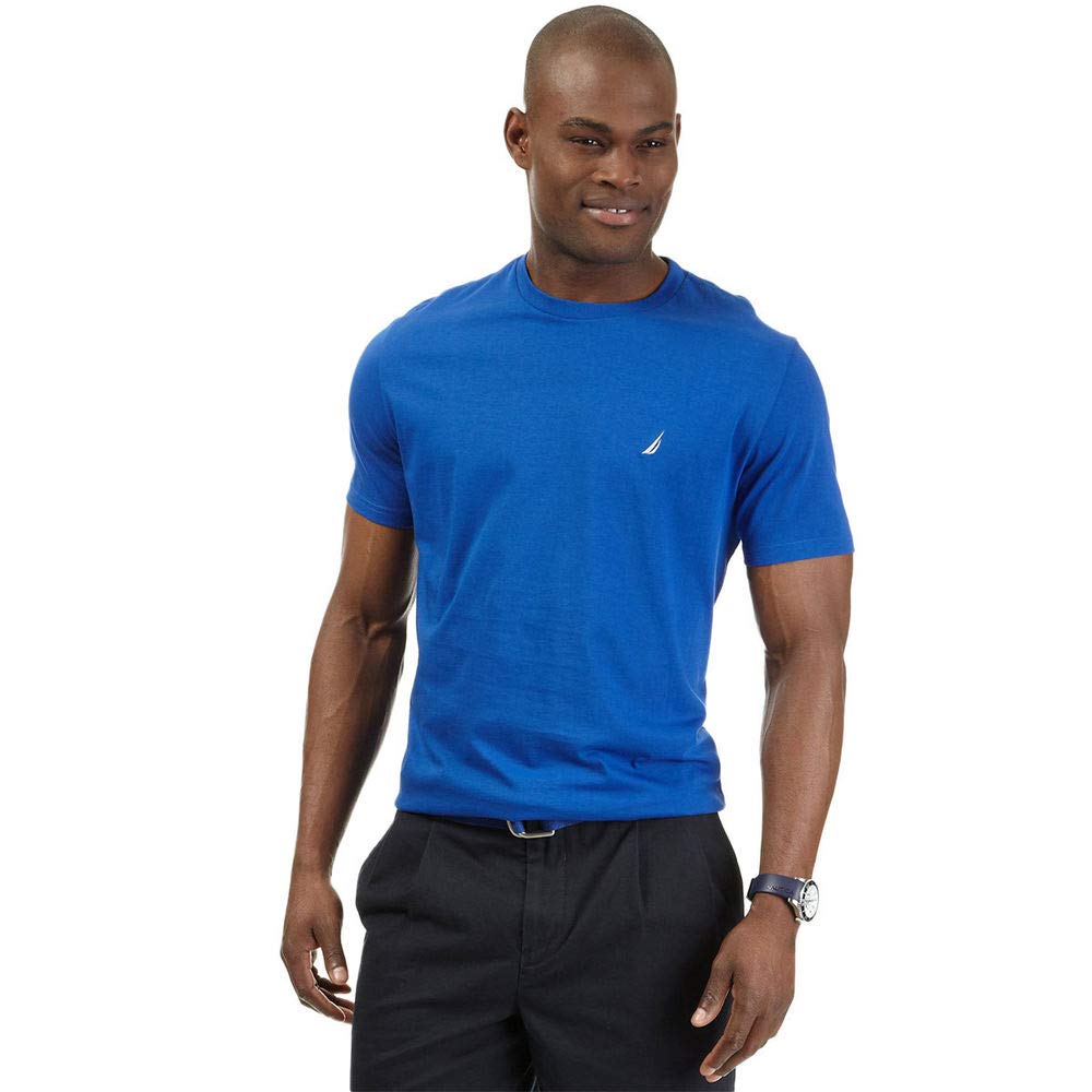 HOTNautica Men's Short Sleeve Solid Crew Neck T-Shirt Shirt