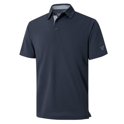 HOTMens Golf Shirt Short and Long Sleeve Moisture Wicking Dry Fit Performance Solid Casual Pique Golf Polo Shirts for Men