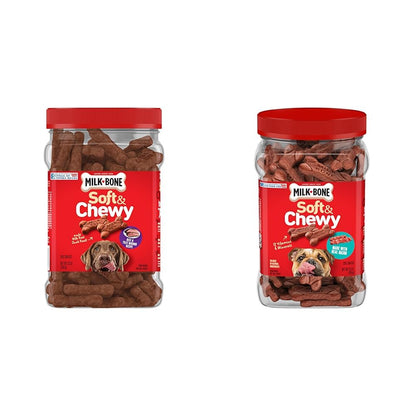 HOTMilk-Bone Soft & Chewy Dog Training Treats, 25 oz Canister | Made with real chicken breast, soft dog treats for training and rewarding, 18% protein, fortified with vitamins and minerals