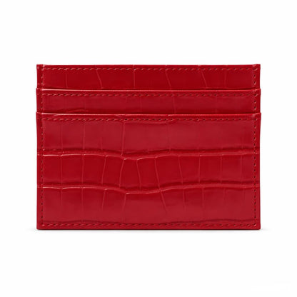 HOTCrocodile Print Slim Cardholder, Women's Wallet, Leather Texture Card Holder (black)