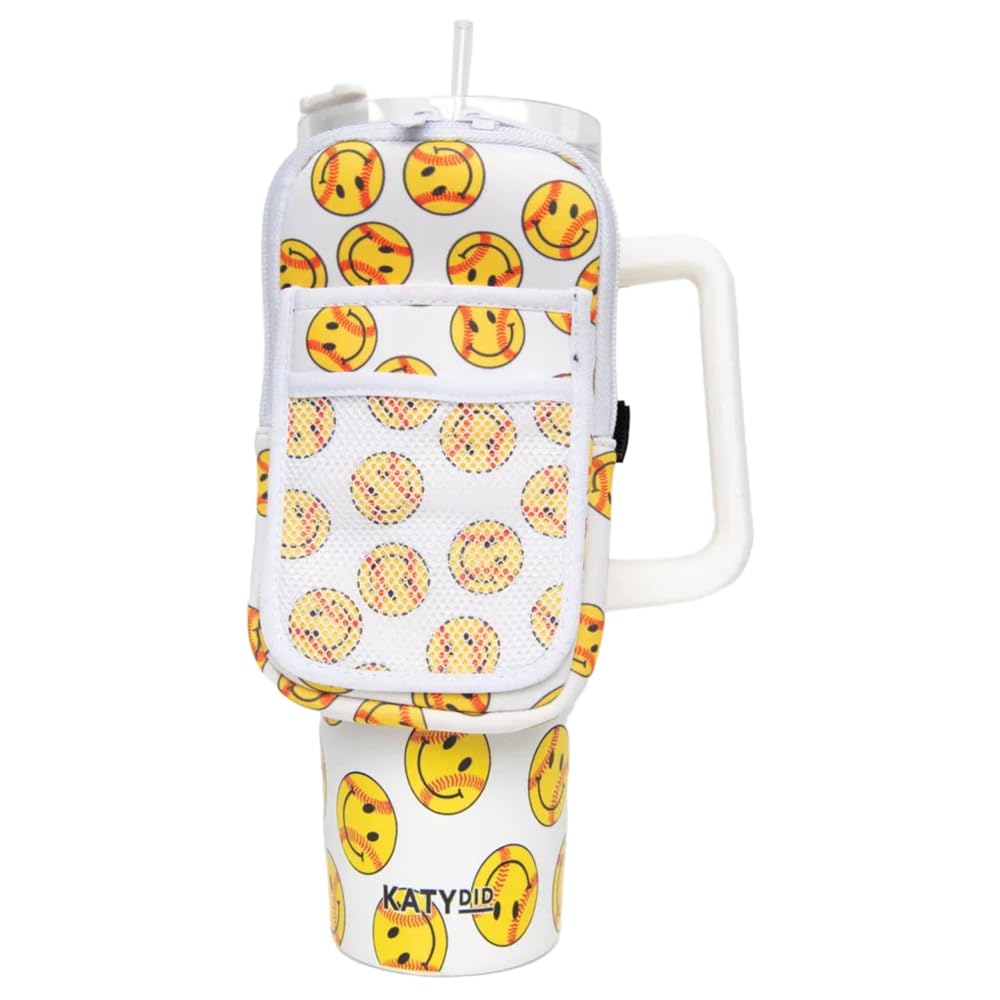 HOTKATYDID Tumbler Zipper Pouch and Phone Holder with 3 Pockets - Compact Water Bottle Pouch for Wallet, Keys, and Phone - Premium Tumbler Accessories