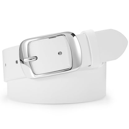 HOTSUOSDEY Women Belts For Jeans Dresses Pants Ladies Leather Waist Belt with Elegant Buckle, Width 1.3"