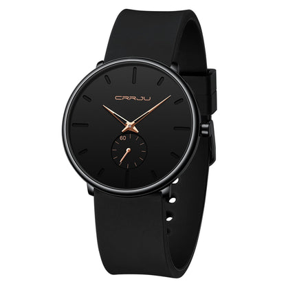 HOTCRRJU Men’s Women Watch Casual Stylish Waterproof Quartz Unisex Wristwatches, Ultra Thin Watches for Men Women, Colorful Silicone Band