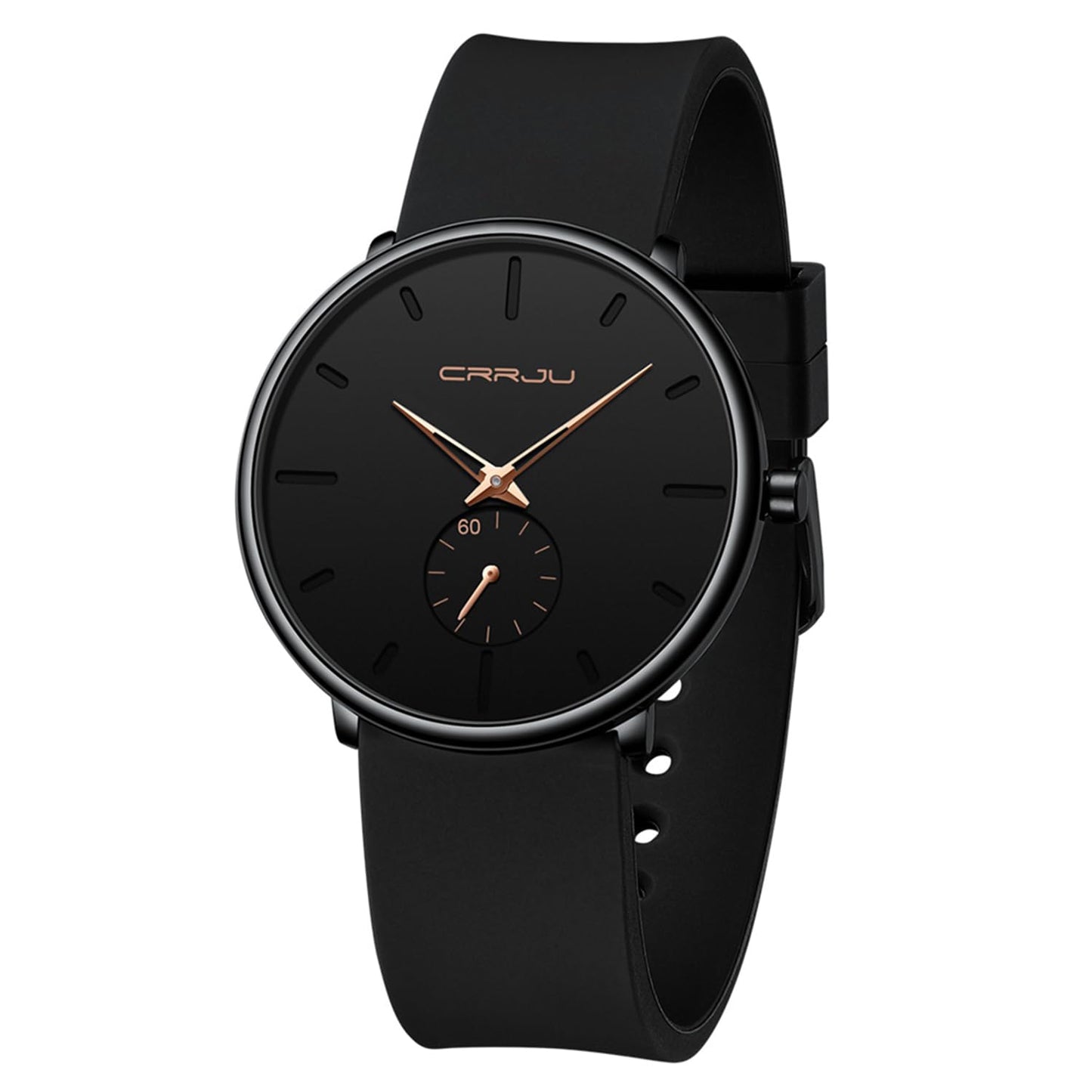 HOTCRRJU Men’s Women Watch Casual Stylish Waterproof Quartz Unisex Wristwatches, Ultra Thin Watches for Men Women, Colorful Silicone Band