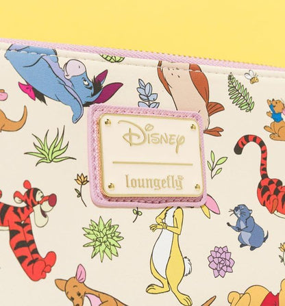 HOTLoungefly Disney Winnie the Pooh Eeyore Friends Zip Clutch Wallet Faux-Leather