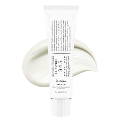 HOTDr.Althea 345 Relief Cream, Korean Skincare, 1.69 Fl Oz (Ver.2 - Pack of 1) | PDRN, Hyaluronic Acid for Instant Hydration, Blemish, Post-Acne Vegan Face Moisturizer with Centella, Non-comedogenic