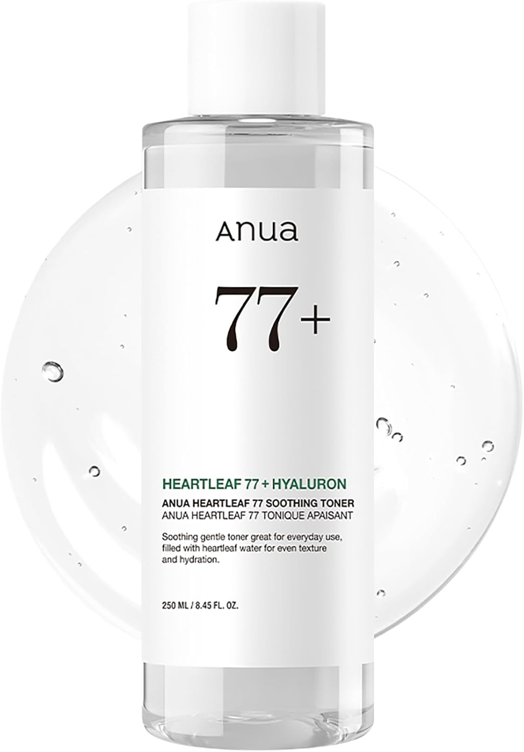 HOTAnua Heartleaf 77 Soothing Toner, Moisturizing & Calming Facial Toner for Glass Skin, Hyaluronic Acid, Lightweight Hydration for Sensitive Skin, Redness Relief, Korean Skincare, 8.45 fl.oz