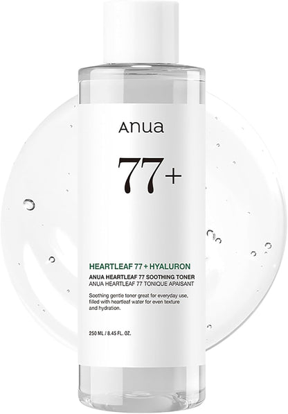 HOTAnua Heartleaf 77 Soothing Toner, Moisturizing & Calming Facial Toner for Glass Skin, Hyaluronic Acid, Lightweight Hydration for Sensitive Skin, Redness Relief, Korean Skincare, 8.45 fl.oz
