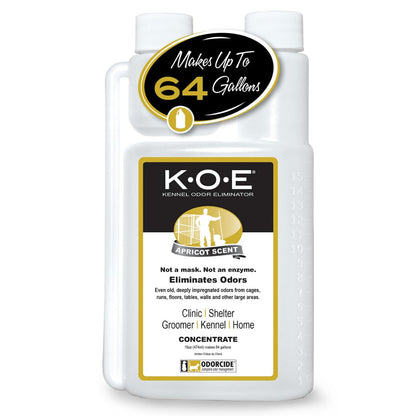 HOTOdorcide K.O.E Kennel Odor Eliminator Concentrate, Fresh Scent, 16 oz - Non-Enzymatic Formula for Cages, Runs, Home and Kennel Use