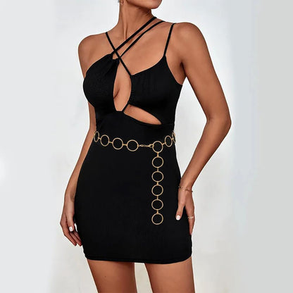 HOTLIMHOO Metal Waist Chain for Women Chunky Belly Link Chain Belt for Dresses