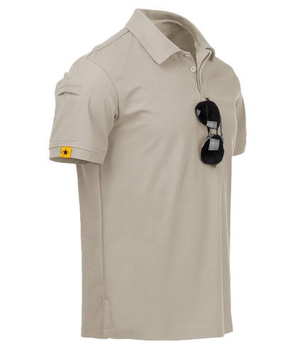 HOTV VALANCH Mens Polo Shirts Short Sleeve Moisture Wicking Golf Polo Athletic Collared Shirt Tennis T-Shirt Tops