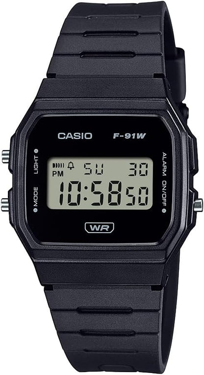 HOTCasio F91W Series | Digital Watch | Water Resistant | LED Light | 1/100 SEC Stopwatch | Regular Time Keeping (HR, Min, SEC, PM, Date, Day) | Daily Alarm | Lightweight | 7 Year Battery