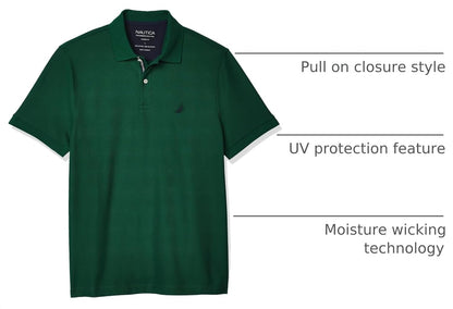 HOTNautica Men's Performance Pique Polo Shirt | Designed Exclusively for Big & Tall Men
