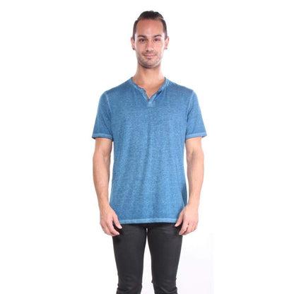 HOTLucky Brand Men's Venice Burnout Notch Neck Tee Shirt