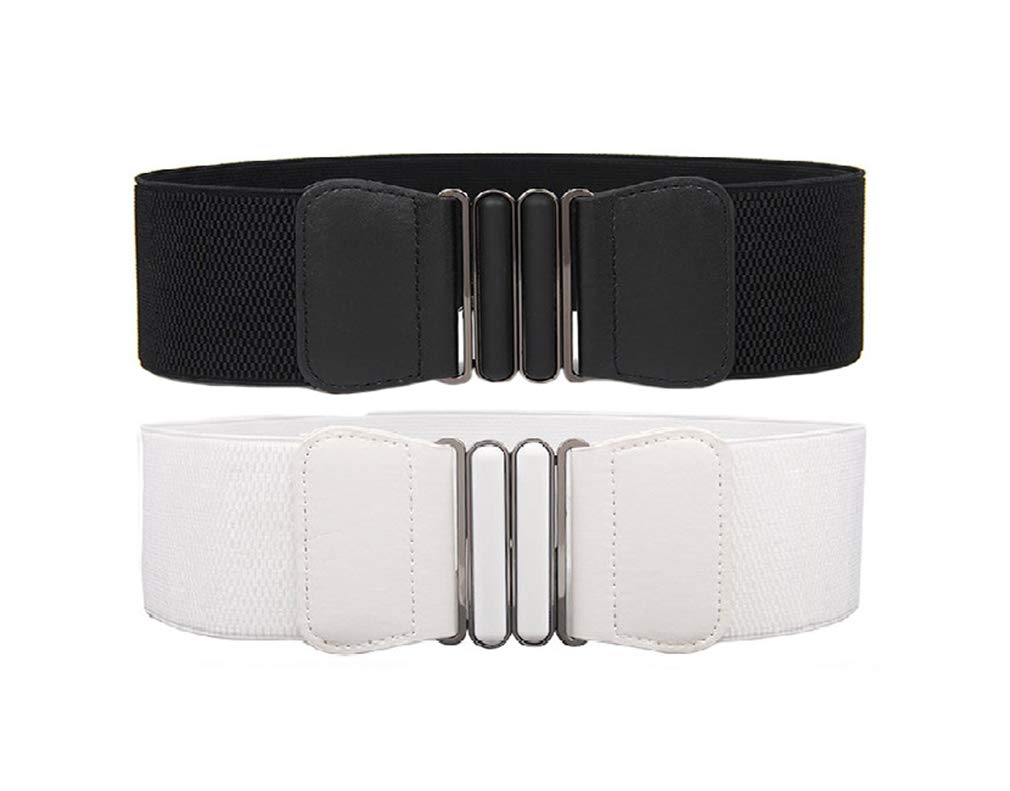 HOTSwtddy Women's Elastic Wide Stretchy Waist Cinch Belt Waistband For Dresses