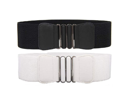 HOTSwtddy Women's Elastic Wide Stretchy Waist Cinch Belt Waistband For Dresses