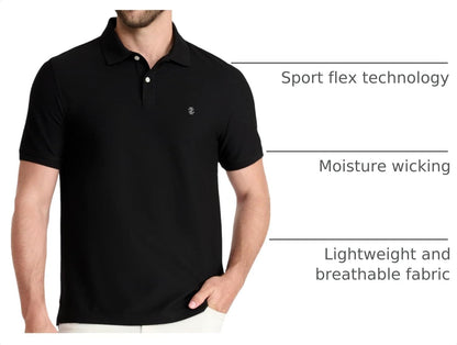 HOTIzod Men's Advantage Performance Short Sleeve Fashion Polo Shirt
