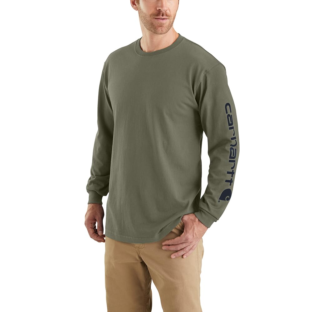 HOTCarhartt Men's Dearborn Loose Long-Sleeve Logo T-Shirt Closeout