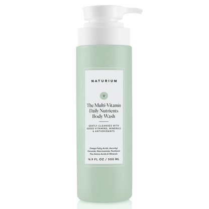 HOTNaturium The Smoother Glycolic Acid Exfoliating Body Wash, Soft & Smoothing Cleanser, 16.9 oz