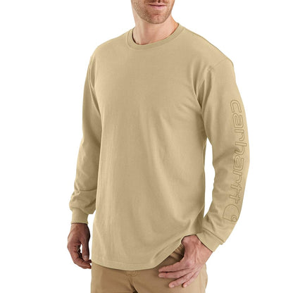 HOTCarhartt Men's Dearborn Loose Long-Sleeve Logo T-Shirt Closeout