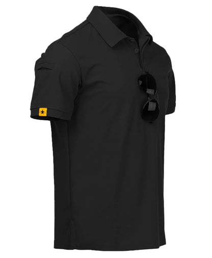 HOTV VALANCH Mens Polo Shirts Short Sleeve Moisture Wicking Golf Polo Athletic Collared Shirt Tennis T-Shirt Tops