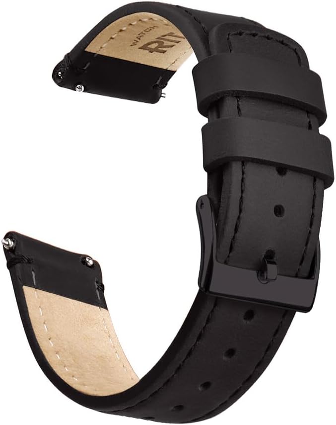 HOTRitche Christmas Gift Quick Release Leather Watch Band Leather Watch Strap 18mm 19mm 20mm 21mm 22mm 23mm or 24mm for Men and Women, White Elephant Gifts, Stocking Stuffers For Men