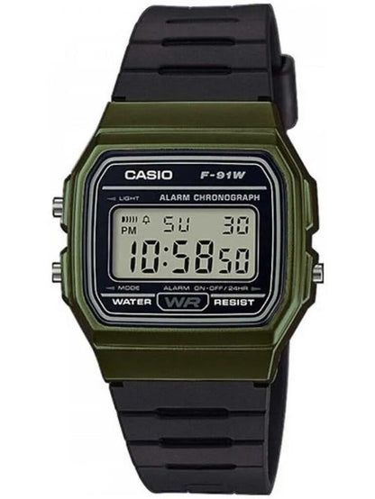 HOTCasio F91W Series | Digital Watch | Water Resistant | LED Light | 1/100 SEC Stopwatch | Regular Time Keeping (HR, Min, SEC, PM, Date, Day) | Daily Alarm | Lightweight | 7 Year Battery