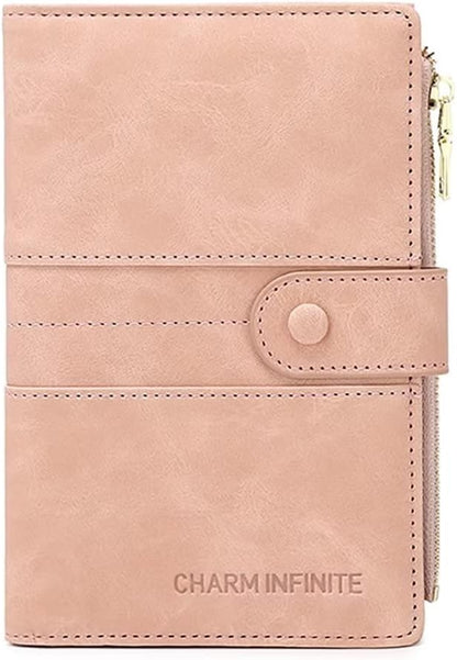 HOTMudono RFID Blocking Slim Passport Wallet, Travel Document Organizer | Vegan Leather Passport Holder for Women and Men, Travel Credit Card Case with ID Window, Zipper Pocket and Pen Holder