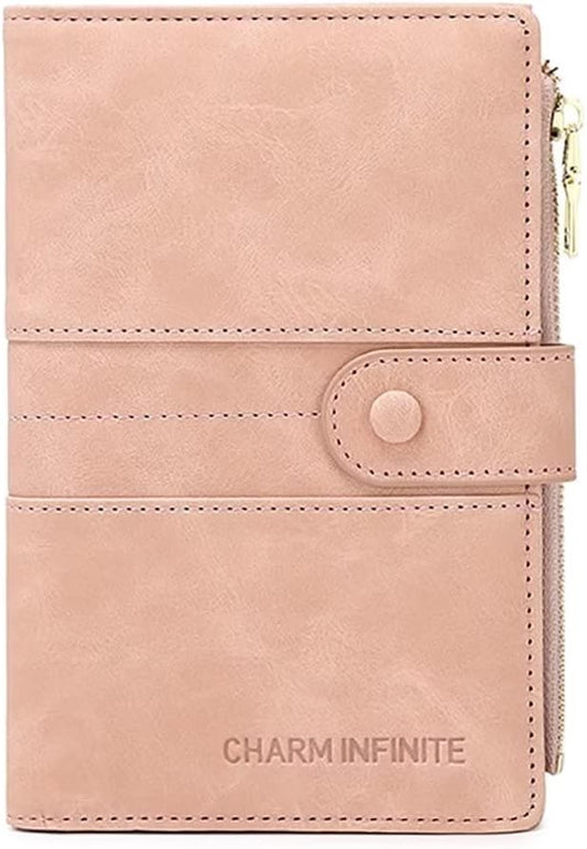 HOTMudono RFID Blocking Slim Passport Wallet, Travel Document Organizer | Vegan Leather Passport Holder for Women and Men, Travel Credit Card Case with ID Window, Zipper Pocket and Pen Holder
