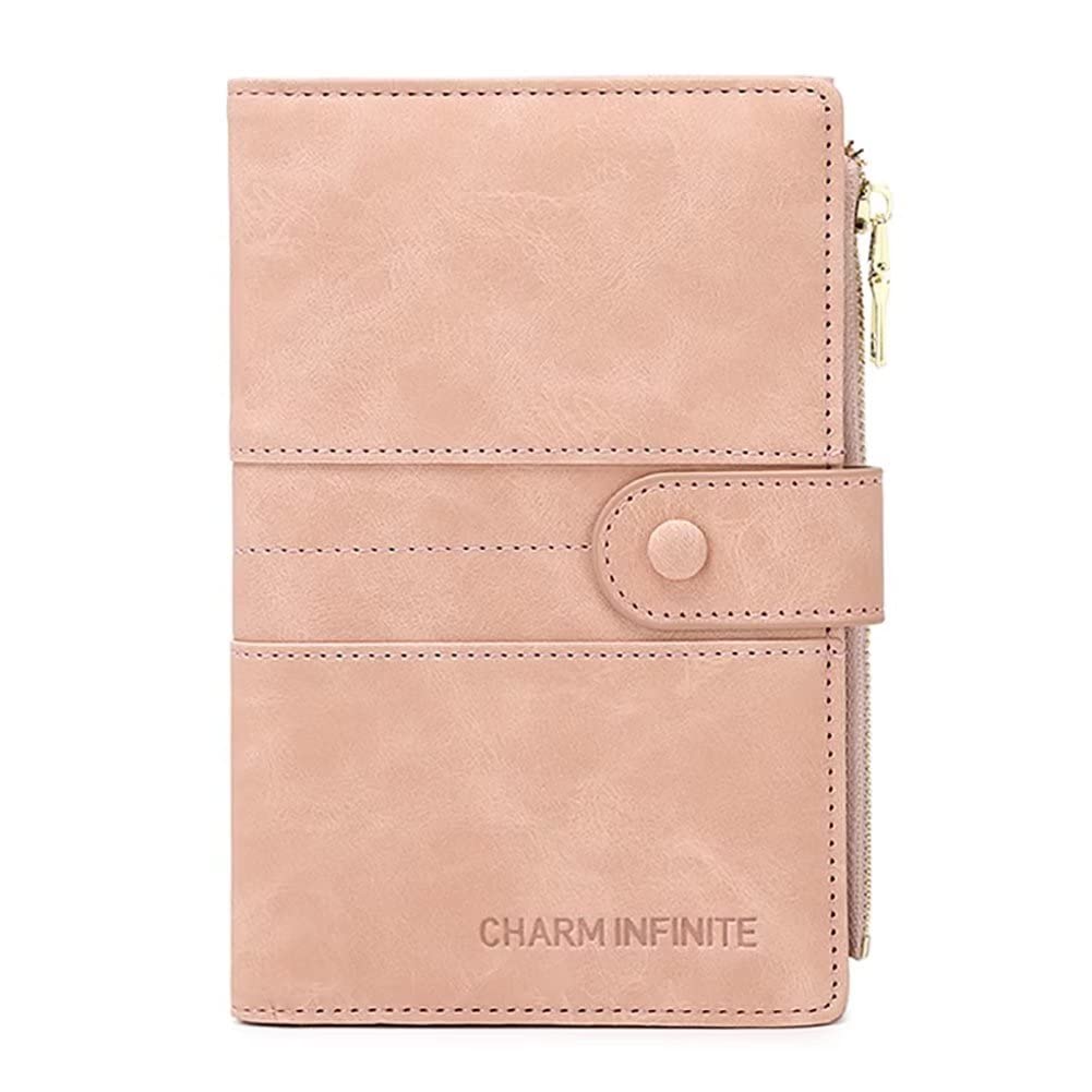 HOTMudono RFID Blocking Slim Passport Wallet, Travel Document Organizer | Vegan Leather Passport Holder for Women and Men, Travel Credit Card Case with ID Window, Zipper Pocket and Pen Holder
