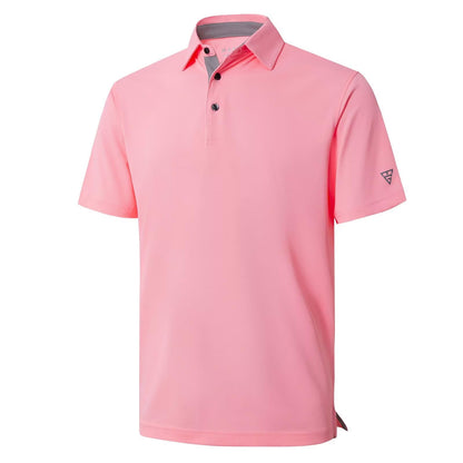 HOTMens Golf Shirt Short and Long Sleeve Moisture Wicking Dry Fit Performance Solid Casual Pique Golf Polo Shirts for Men