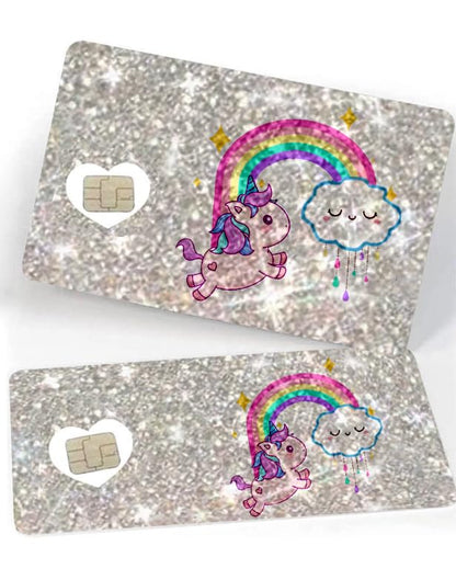 HOTExotixCard The Original Ultra Bling Reflective Card Sticker Debit -Credit Skin Shiny Removable Cover Especially Bright, Protecting No Bubble, Waterproof Card Cover (Girl Exotix)