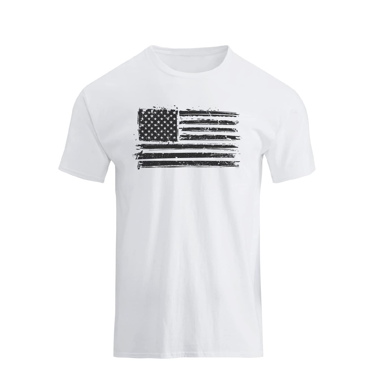 HOTH HYFOL Men's Graphic T-Shirts USA Flag Cotton Short Sleeve American Patriotic Crewneck Casual Regular Tee Shirts