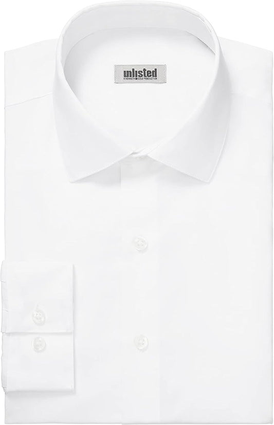 HOTKenneth Cole Unlisted Men's Slim Fit Solid Dress Shirt - Amazon Exclusive