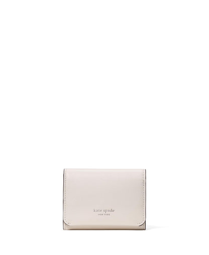 HOTkate spade new york Halo Glazed Leather Card Case Trifold Wallet