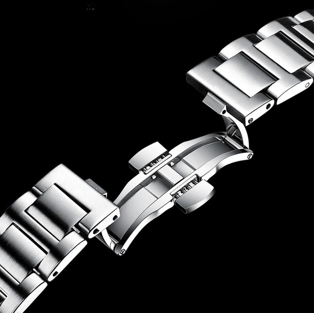 HOTBESTKANG Men Quartz Movement Watch Waterproof Luminous Men's Watch, Stainless Steel Strap Business Watches