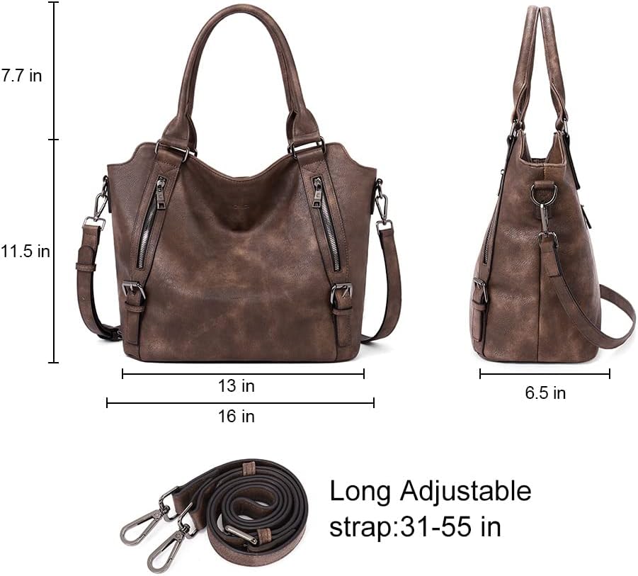 HOTCLUCI Hobo Bags for Women Bundle with Small Womens Wallet