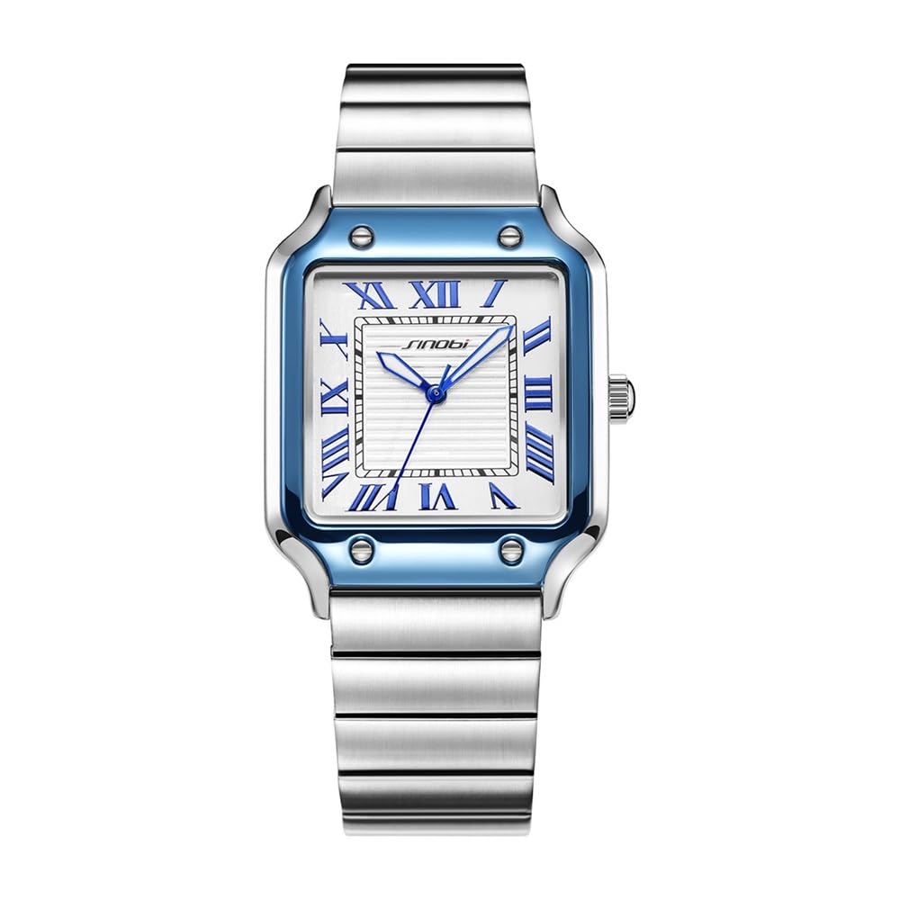 HOTClassic Square Watches for Men with Roman Numerals Casual Watch
