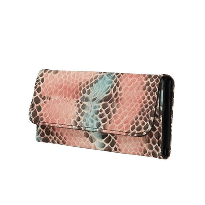 HOTNovelty Jeans Print Womens Wallets Leather Clutch, Vintage Denim Block Patch Design Long Wallet for Women Blue Credit Card Holder with Coin Purse ID Window