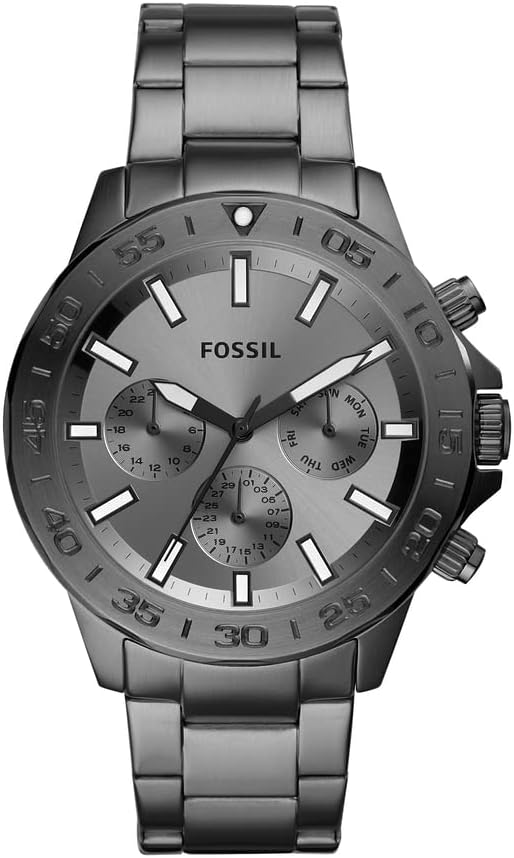 HOTBannon Multifunction Smoke Stainless Steel Watch