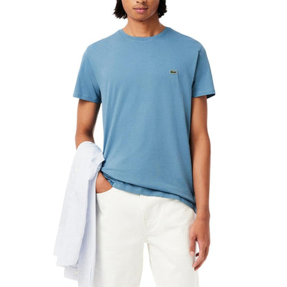 HOTLacoste Men's Short Sleeve Pima Jersey Crew Neck Tee